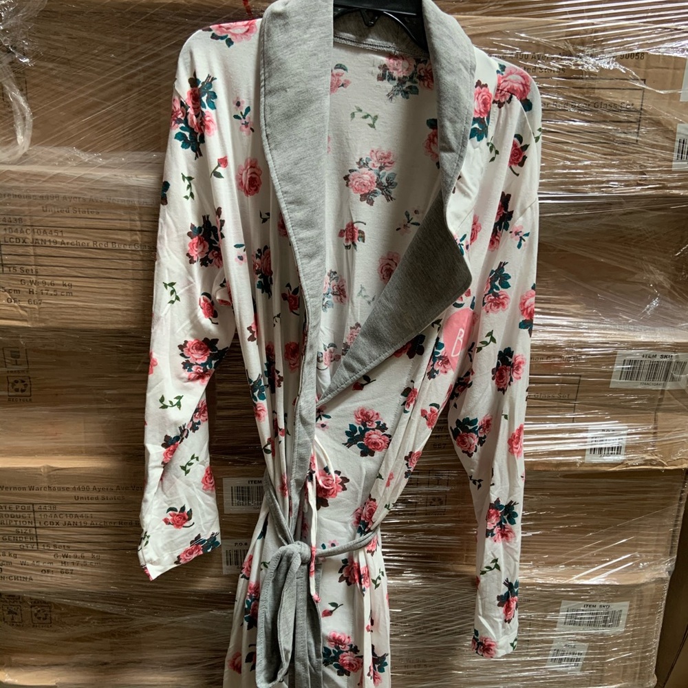 Super soft women floral  sleeping robe